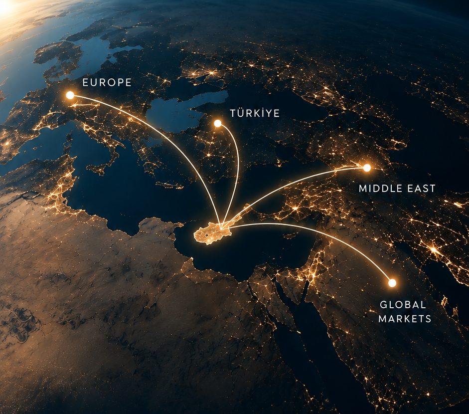 Map: Cyprus connected to Europe, Türkiye, the Middle East and global markets